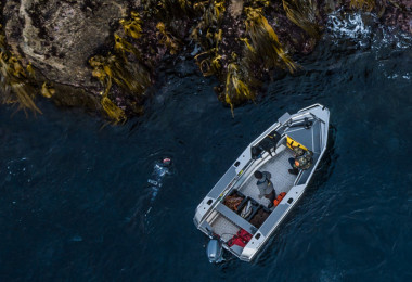 Diving offshore boat